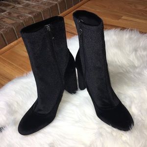Sam Edelman Black Velvet sock booties size 10